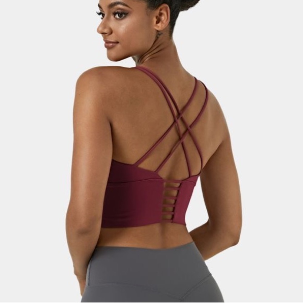 NWT HALARA Criss Cross Crop Top